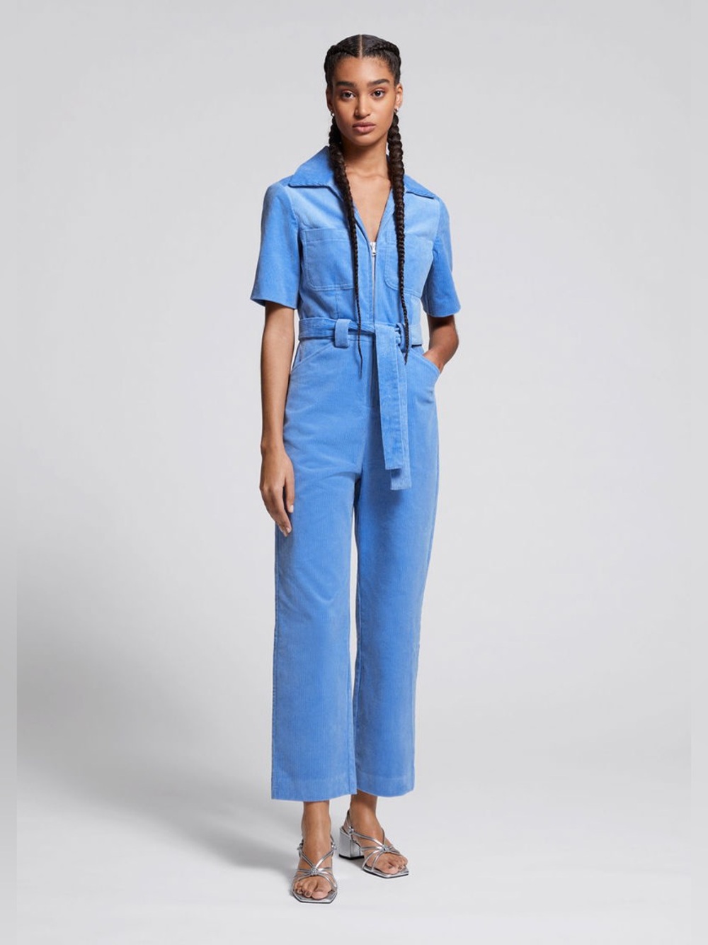 & OTHER STORIES blue corduroy jumpsuit